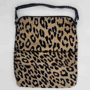 MAURIZIO TAIUTI Leopard Print Leather Shoulder Bag